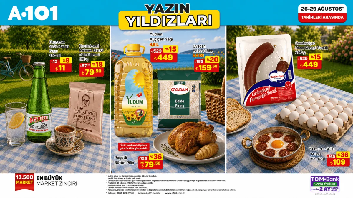 26-29 Ağustos A101 Yazın Yıldızları Kataloğu