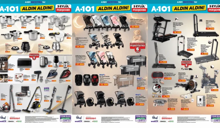 A101 Ekstra 3 Eylül 2026 Kataloğu Yayınlandı: Dyson Süpürge, Seiko Saat ve Cybex Bebek Arabaları Geliyor!